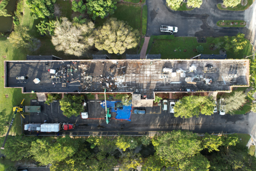 Nova Gardens Building E During Reroofing in Davie, FL
