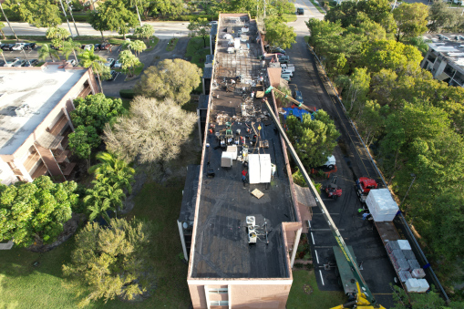 Nova Gardens Building E During Reroofing in Davie, FL