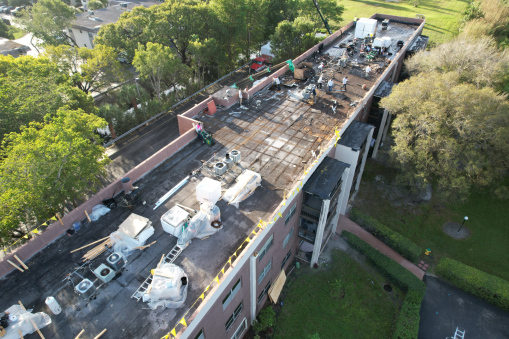 Nova Gardens Building E During Reroofing in Davie, FL