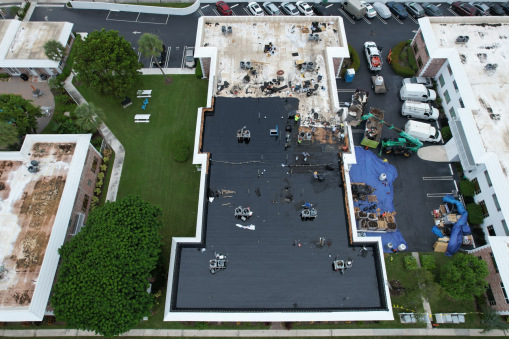 Virginian Apartment Complex During Commercial Reroofing in Fort Lauderdale, FL