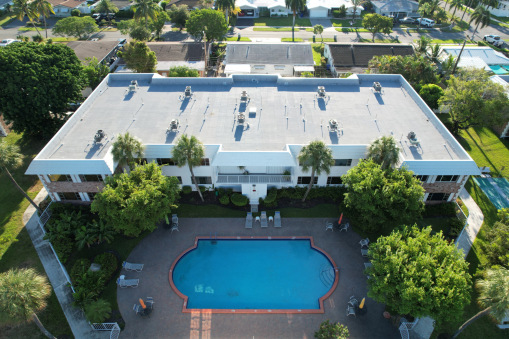 Virginian Apartment Complex During Commercial Reroofing in Fort Lauderdale, FL