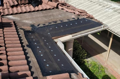 Progress of Commercial Roof Repair in Sunrise, FL