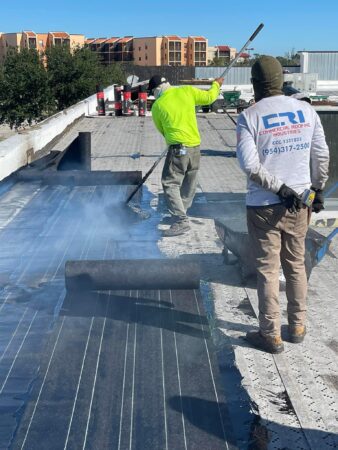 Flat roofing commercial roof replacement in Sunrise, FL