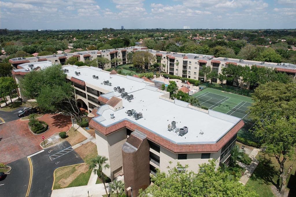 Commercial Flat Roofing on Condominium in Miramar, FL