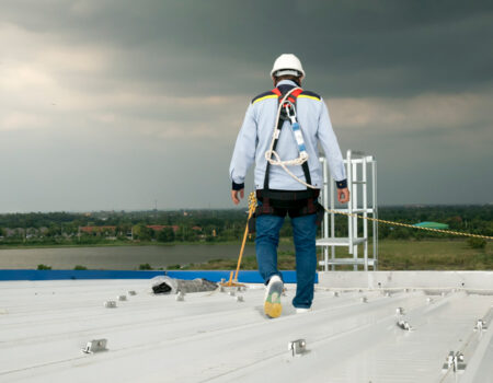 Hurricane roof repair on a commercial roof in Tamarac, FL