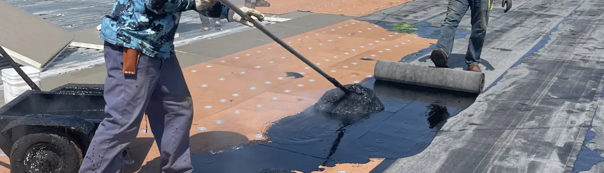 Commercial roof repair in progress in Cooper City, FL