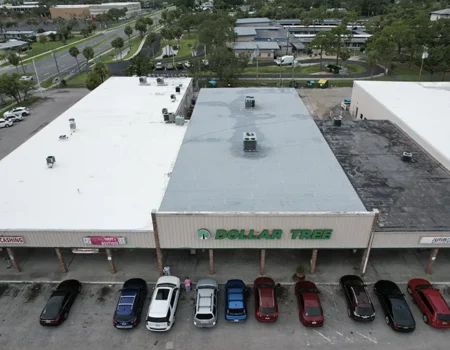 A business that uses commercial roofing services in Broward County