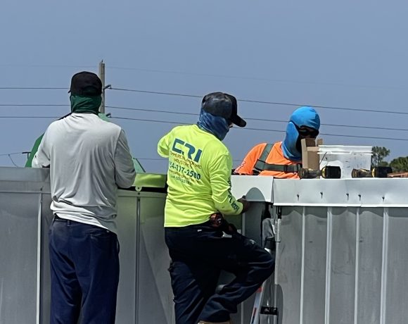 Commercial Roofing Contractors Installing New Roof in Plantation, FL